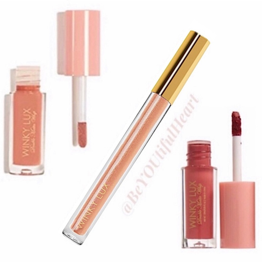Winky Lux Lip Bundle - 1 Full Size Glazed Lip and 2 Mini Liquid Lipsticks